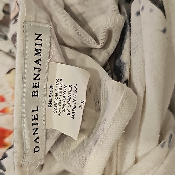 Daniel Benjamin Plunging V & Wrap Front Multicolored Print Dress - Picture 6 of 6